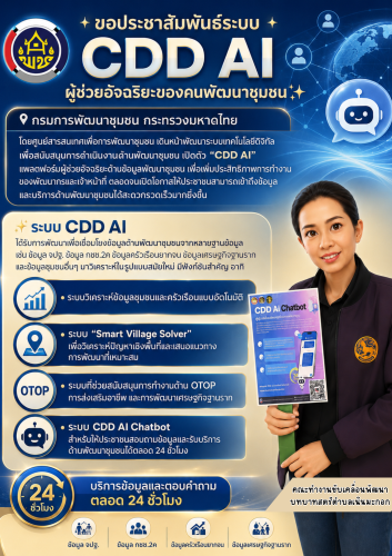 📲 คณะทำงานขับเคลื่อนพัฒนาบทบาทสตรีตำบลเนินมะกอก ขอประชาสัมพันธ์ “CDD AI” ผู้ช่วยอัจฉริยะของงานพัฒนาชุมชน ยกระดับการพัฒนาชุมชนสู่ยุคดิจิทัล 📲